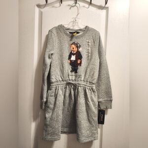 Polo Ralph Lauren Gray Dress with Bear Design